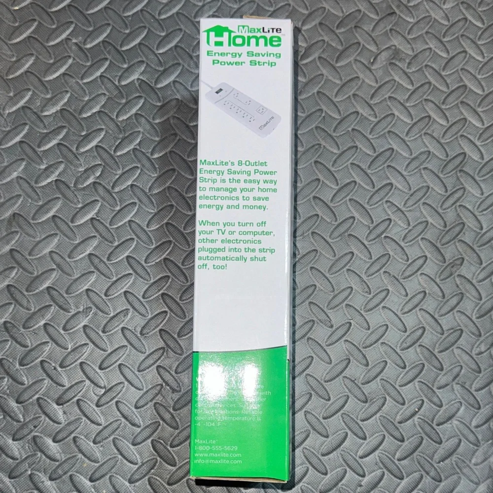 White Energy Efficient Power Strip